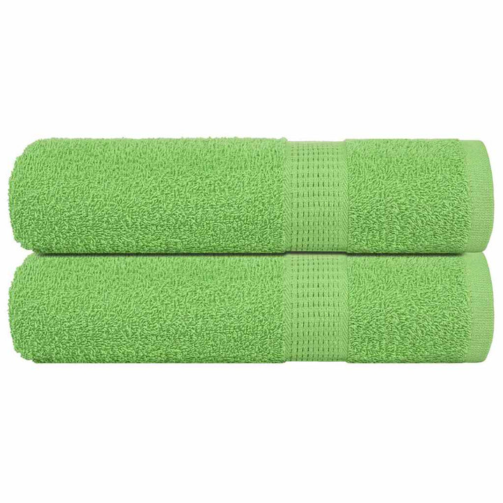 Serviettes De Visage 4 Pcs Vert Pomme 100% Coton Pomme Verte