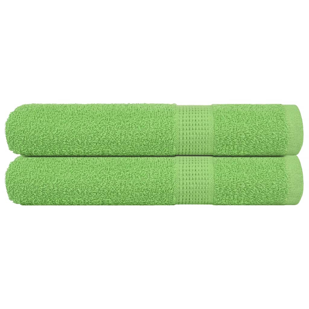Serviettes De Visage 4 Pcs Vert Pomme 100% Coton Pomme Verte