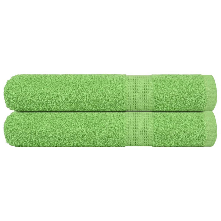 Serviettes De Visage 4 Pcs Vert Pomme 100% Coton Pomme Verte