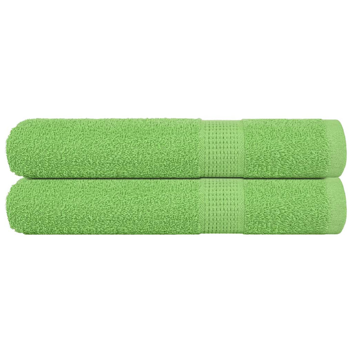 Serviettes De Visage 4 Pcs Vert Pomme 100% Coton Pomme Verte