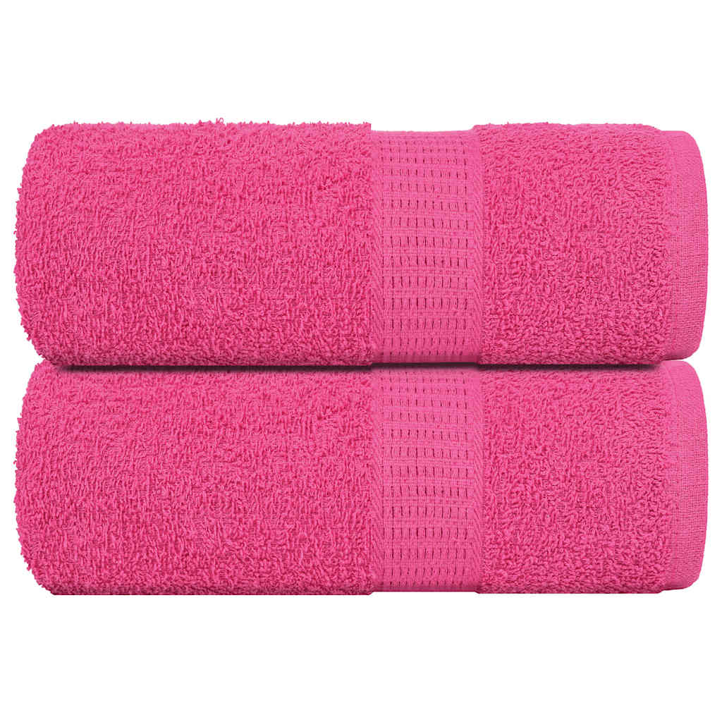 Serviettes D'invité 2 Pcs 360 G/M² 100% Coton Rose