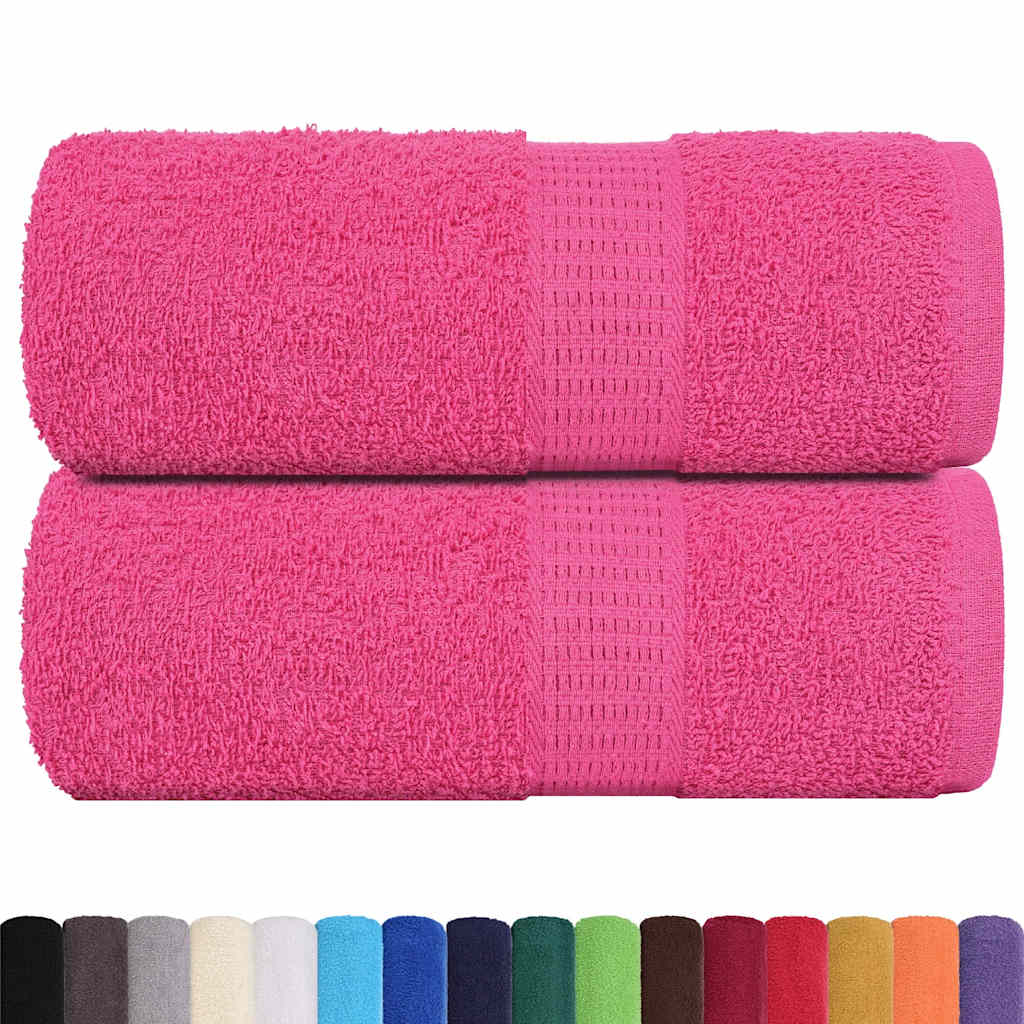 Serviettes D'invité 2 Pcs 360 G/M² 100% Coton Rose