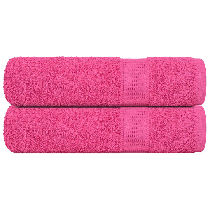 Serviettes D'invité 2 Pcs 360 G/M² 100% Coton Rose