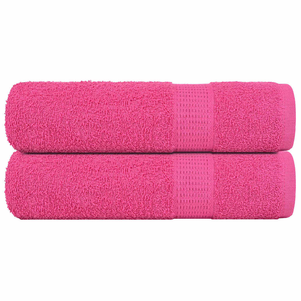 Serviettes D'invité 2 Pcs 360 G/M² 100% Coton Rose