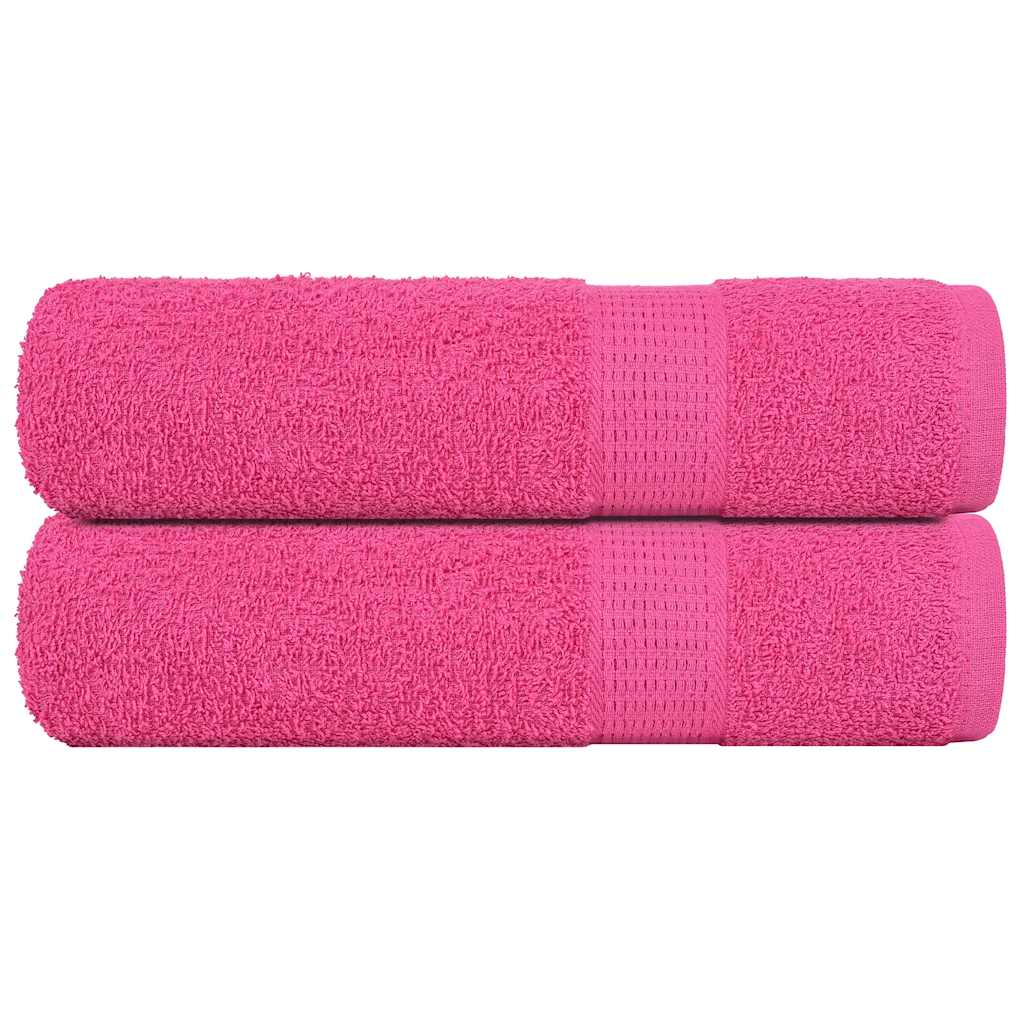 Serviettes D'invité 2 Pcs 360 G/M² 100% Coton Rose
