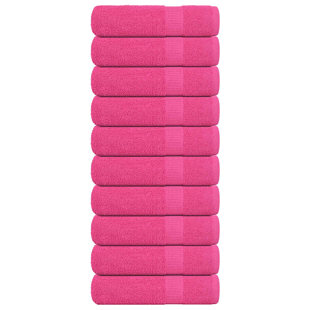 Serviettes D'invité 2 Pcs 360 G/M² 100% Coton Rose