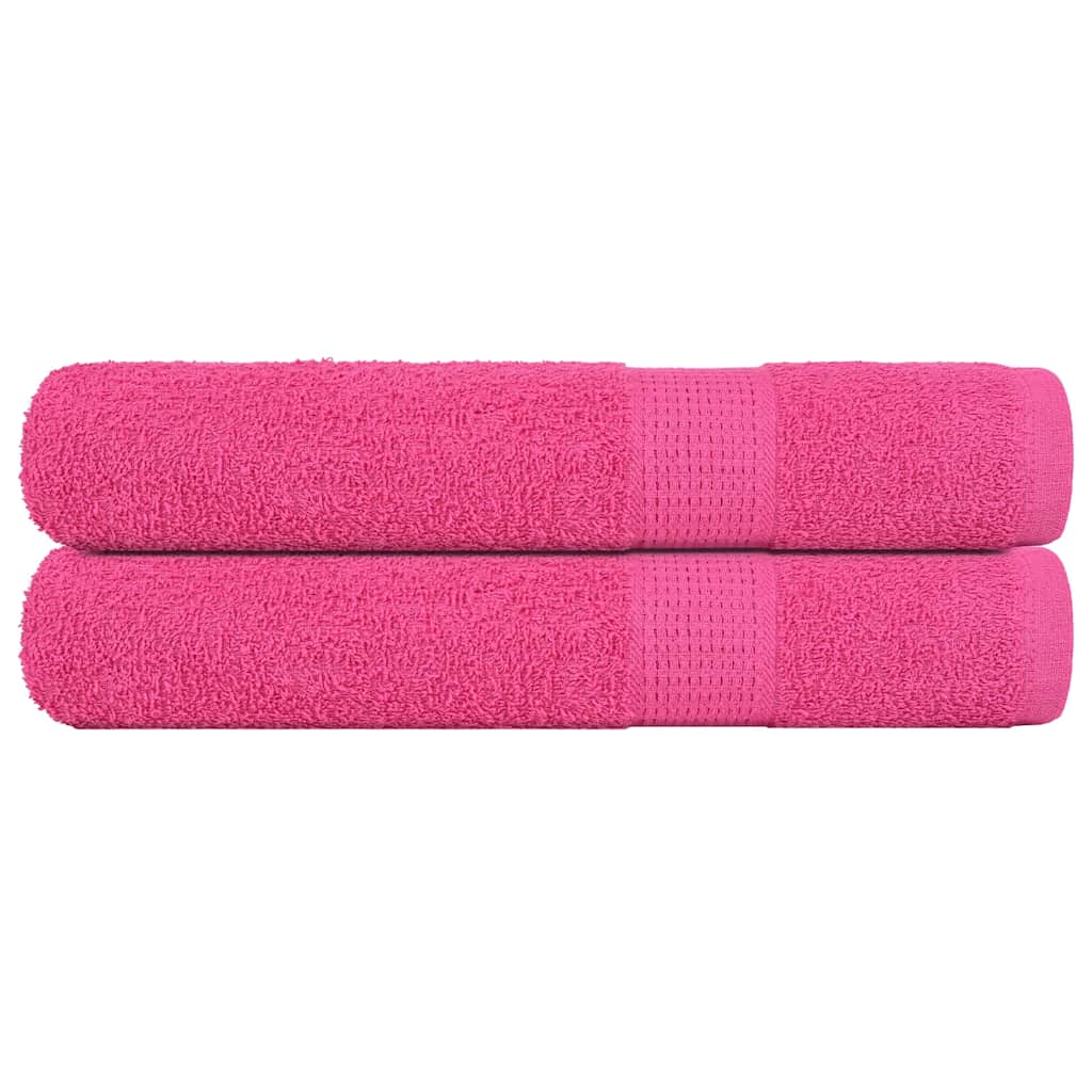 Serviettes D'invité 2 Pcs 360 G/M² 100% Coton Rose