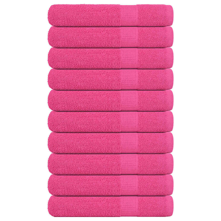 Serviettes D'invité 2 Pcs 360 G/M² 100% Coton Rose
