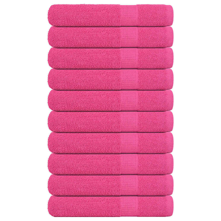 Serviettes D'invité 2 Pcs 360 G/M² 100% Coton Rose