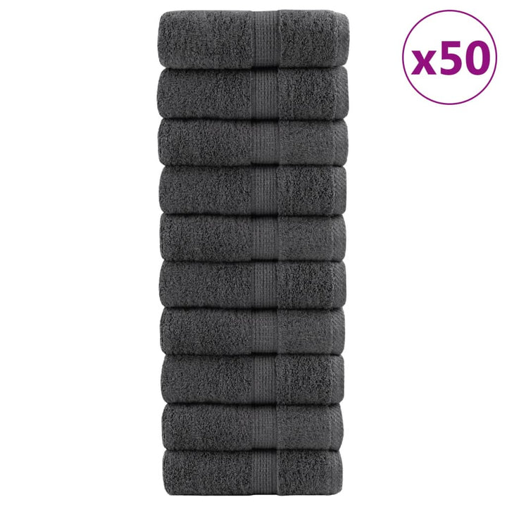 Serviettes De Visage De Qualité Sup. Solund 50 Pcs Anthracite