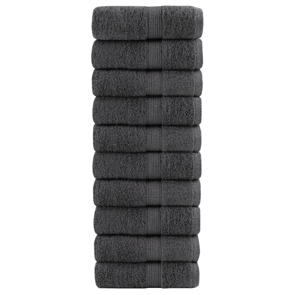 Serviettes De Visage De Qualité Sup. Solund 50 Pcs Anthracite