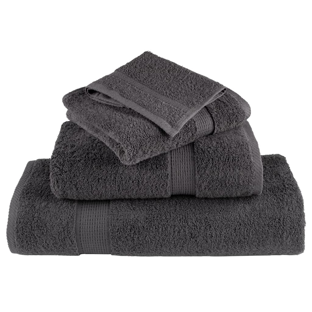 Serviettes De Visage De Qualité Sup. Solund 50 Pcs Anthracite