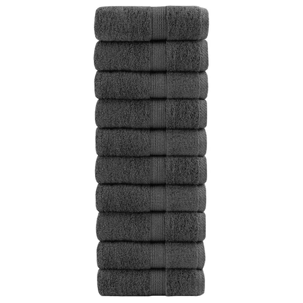 Serviettes De Visage De Qualité Sup. Solund 50 Pcs Anthracite