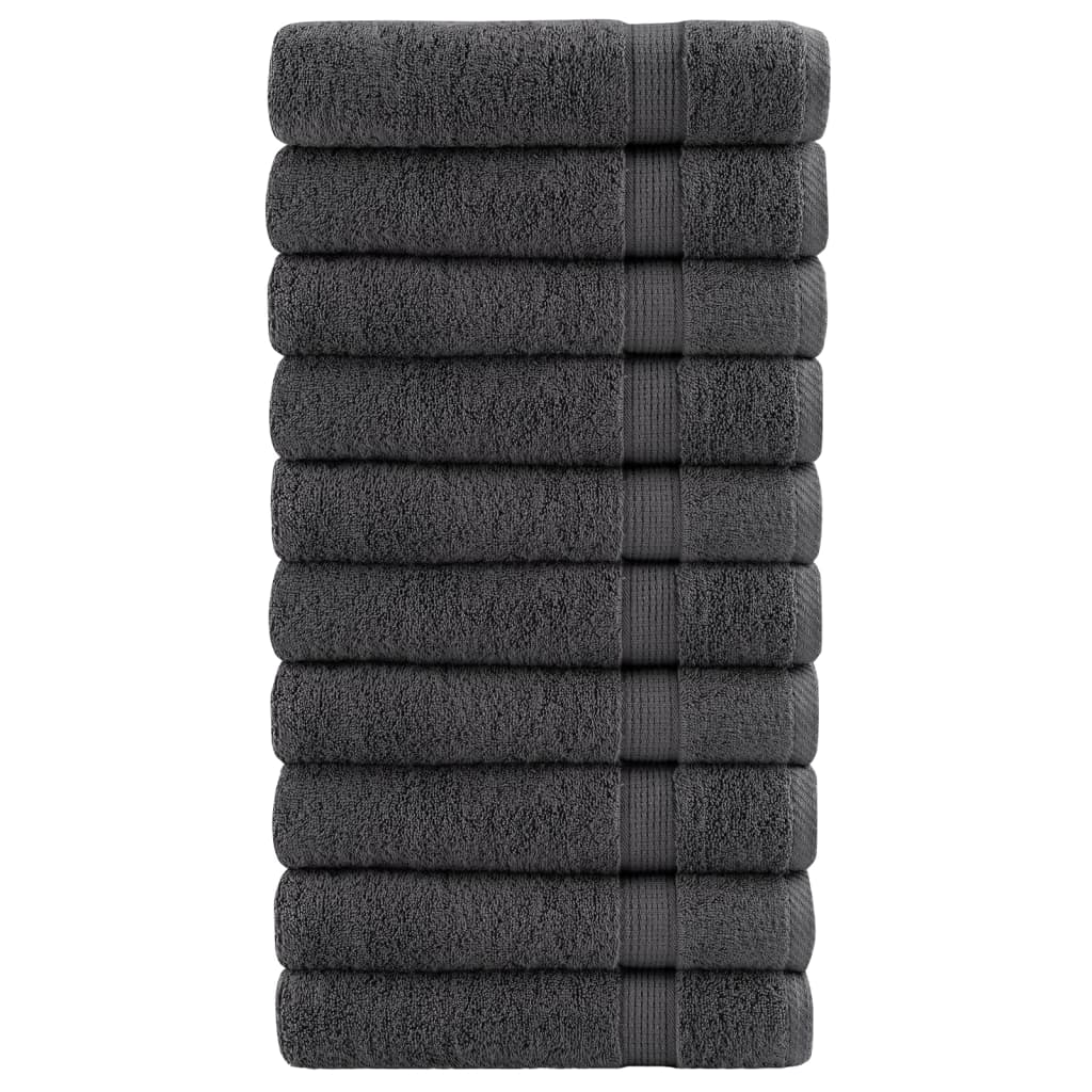 Serviettes De Visage De Qualité Sup. Solund 50 Pcs Anthracite