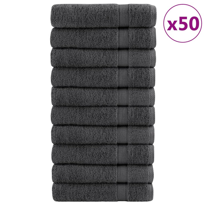 Serviettes De Visage De Qualité Sup. Solund 50 Pcs Anthracite