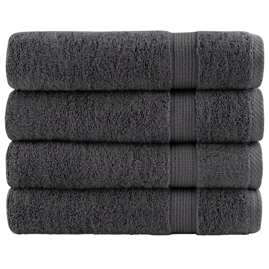 Serviettes De Visage De Qualité Sup. Solund 50 Pcs Anthracite