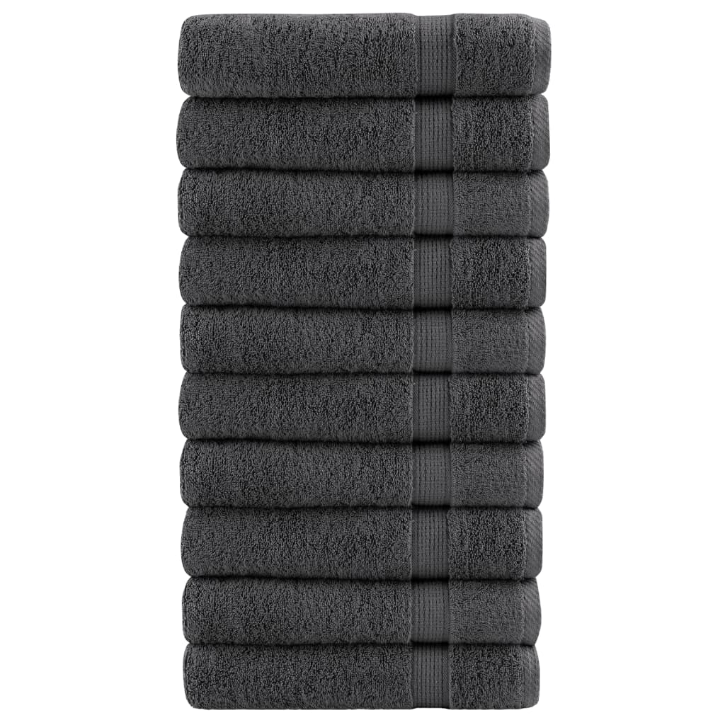 Serviettes De Visage De Qualité Sup. Solund 50 Pcs Anthracite