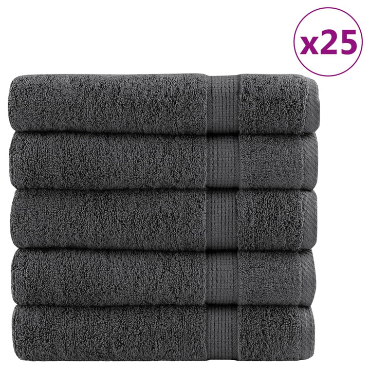 Serviettes De Visage De Qualité Sup. Solund 50 Pcs Anthracite