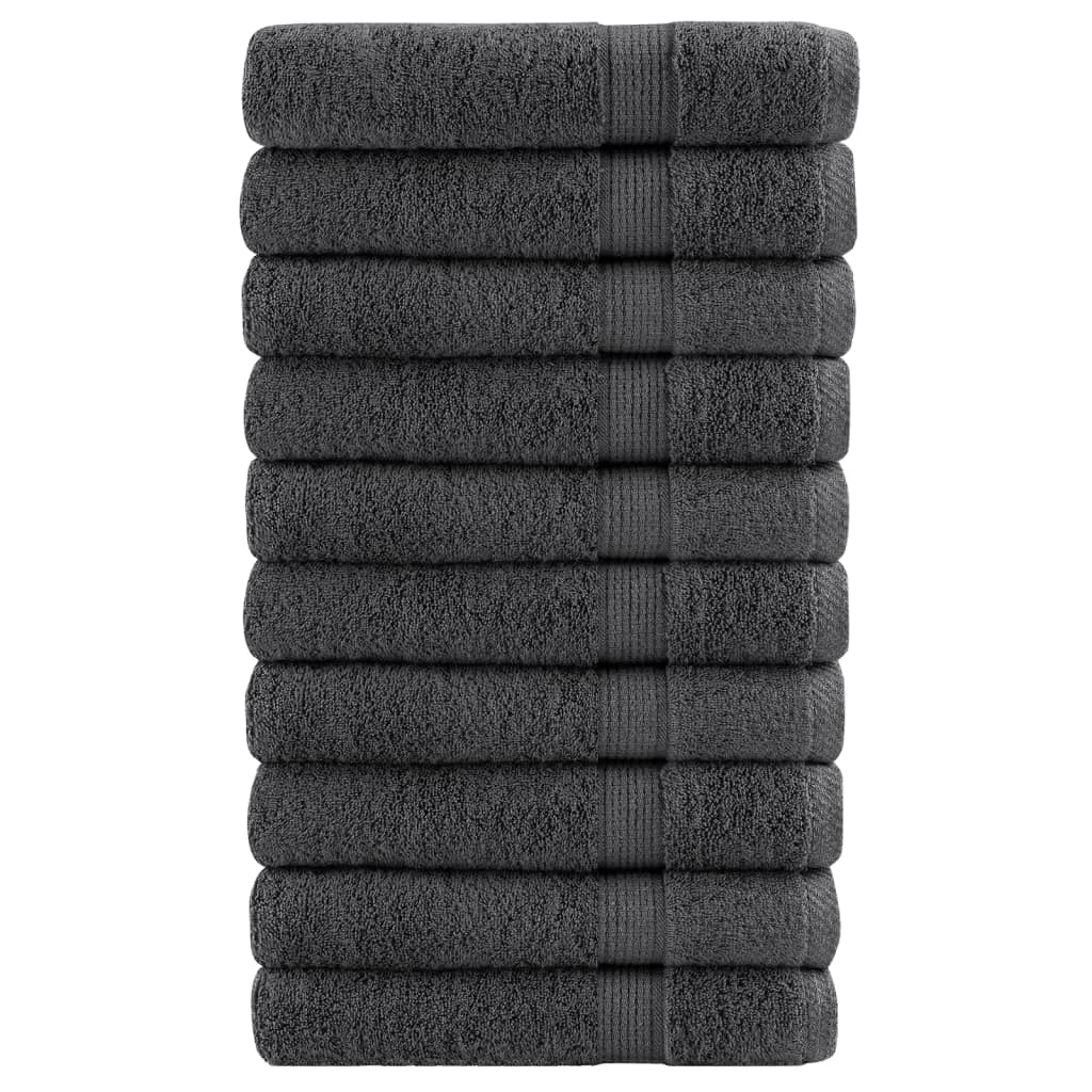 Serviettes De Visage De Qualité Sup. Solund 50 Pcs Anthracite