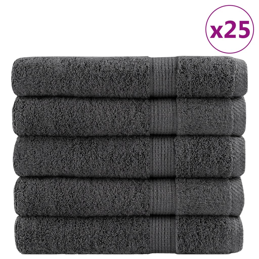 Serviettes De Visage De Qualité Sup. Solund 50 Pcs Anthracite