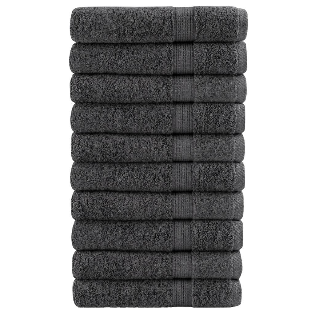 Serviettes De Visage De Qualité Sup. Solund 50 Pcs Anthracite