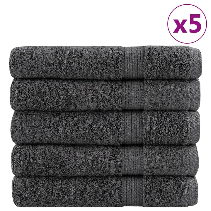 Serviettes De Visage De Qualité Sup. Solund 50 Pcs Anthracite