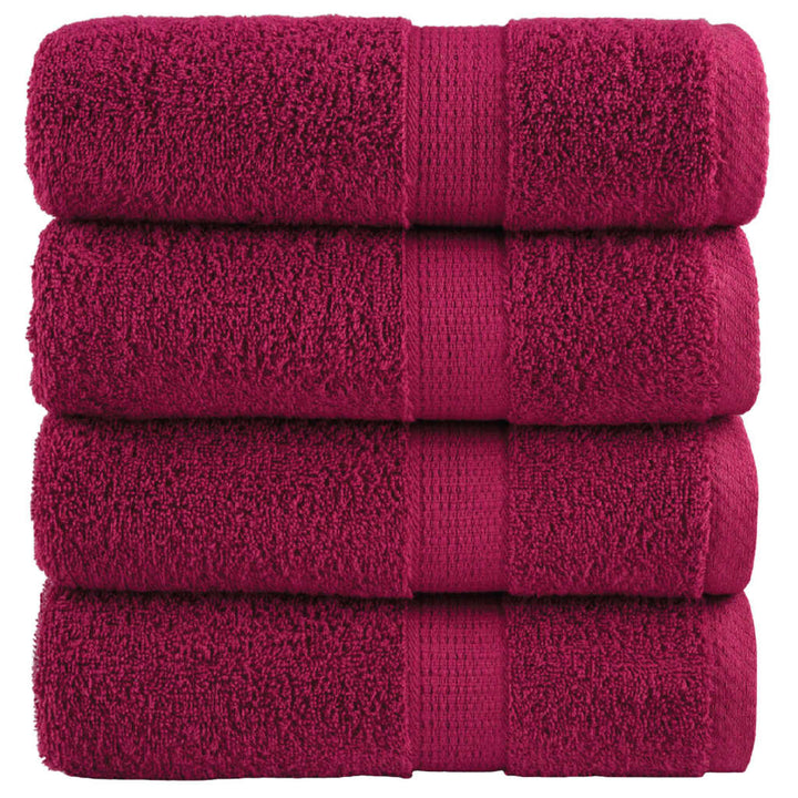 Serviettes De Sauna De Qualité Supérieure Solund 10Pcs Bordeaux Bordeaux 