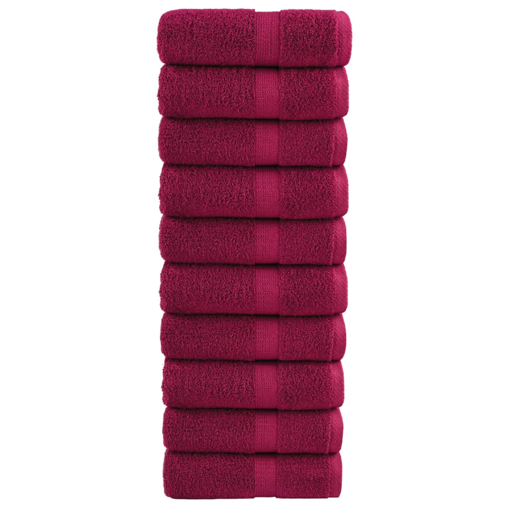 Serviettes De Sauna De Qualité Supérieure Solund 10Pcs Bordeaux Bordeaux 