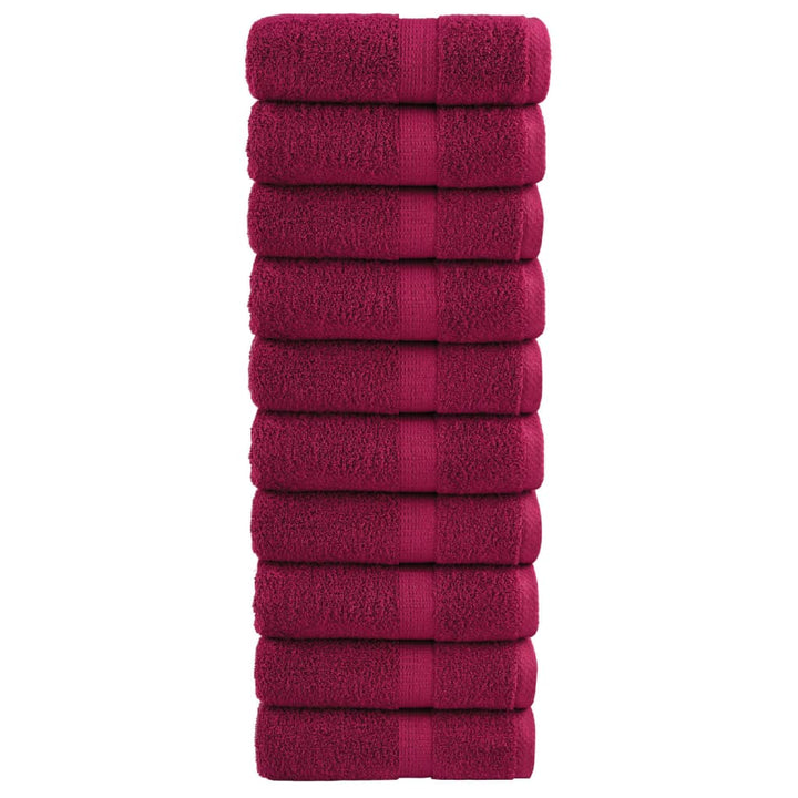 Serviettes De Sauna De Qualité Supérieure Solund 10Pcs Bordeaux Bordeaux 