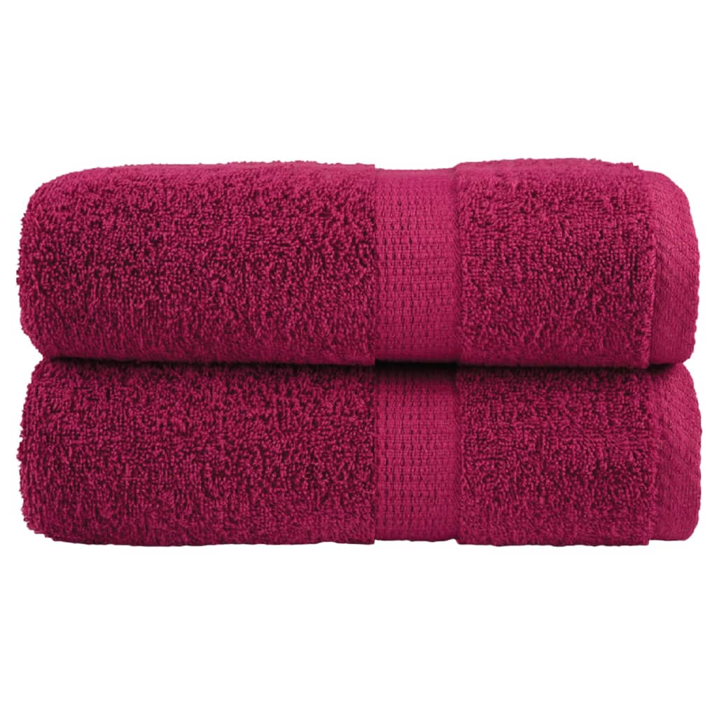 Serviettes De Sauna De Qualité Supérieure Solund 10Pcs Bordeaux Bordeaux 