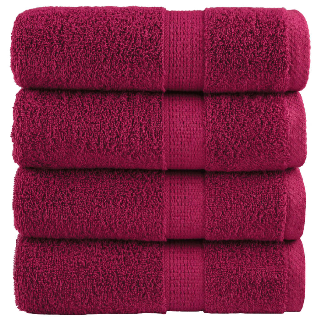 Serviettes De Sauna De Qualité Supérieure Solund 10Pcs Bordeaux Bordeaux 
