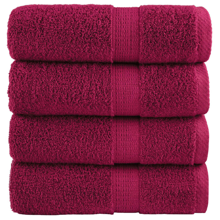 Serviettes De Sauna De Qualité Supérieure Solund 10Pcs Bordeaux Bordeaux 