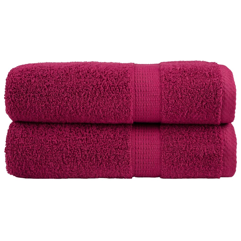 Serviettes De Sauna De Qualité Supérieure Solund 10Pcs Bordeaux Bordeaux 