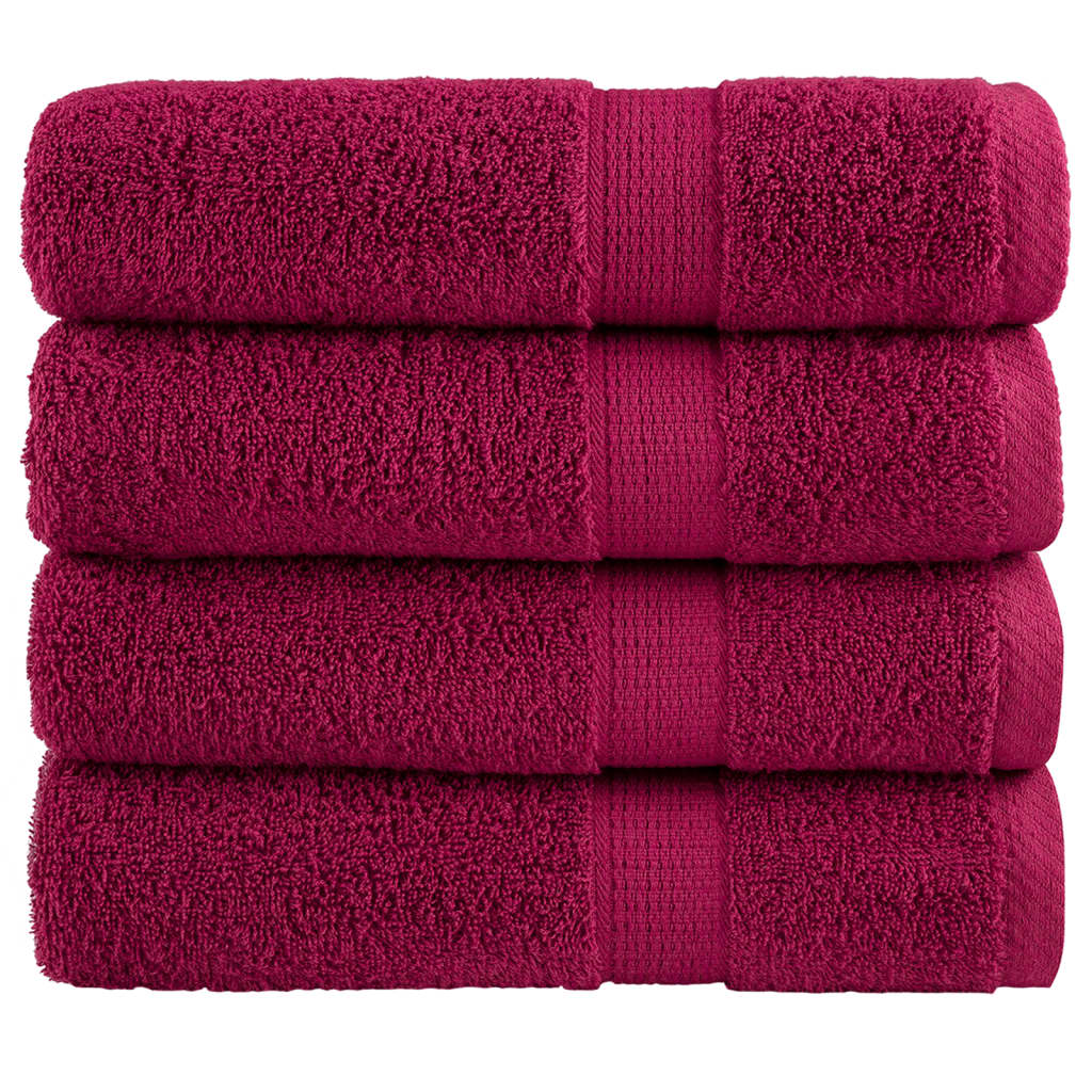 Serviettes De Sauna De Qualité Supérieure Solund 10Pcs Bordeaux Bordeaux 