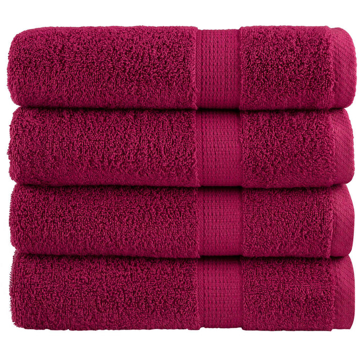 Serviettes De Sauna De Qualité Supérieure Solund 10Pcs Bordeaux Bordeaux 