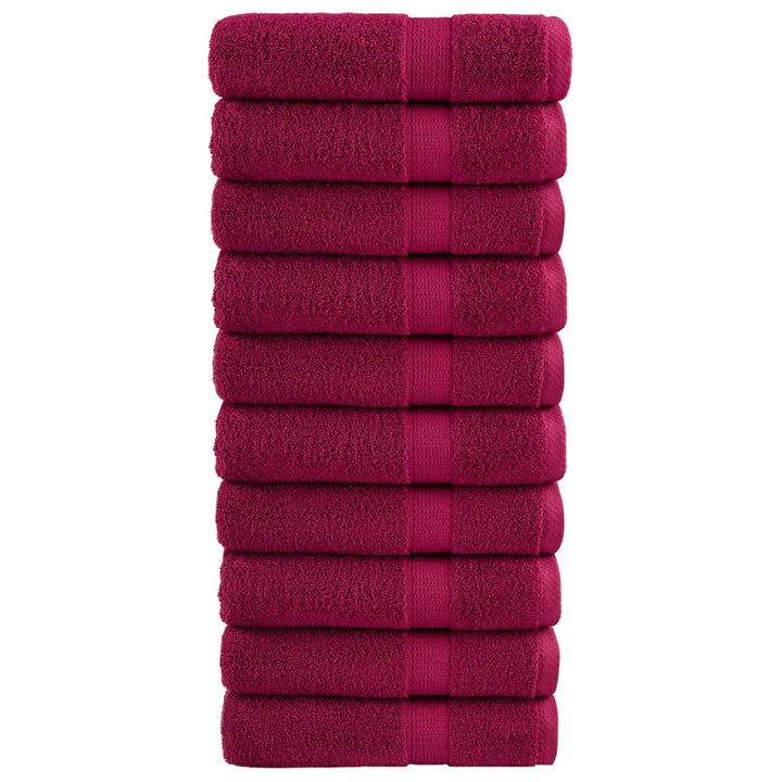 Serviettes De Sauna De Qualité Supérieure Solund 10Pcs Bordeaux Bordeaux 
