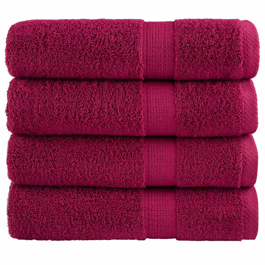 Serviettes De Sauna De Qualité Supérieure Solund 10Pcs Bordeaux Bordeaux 