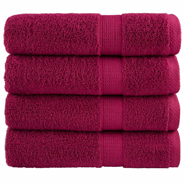 Serviettes De Sauna De Qualité Supérieure Solund 10Pcs Bordeaux Bordeaux 