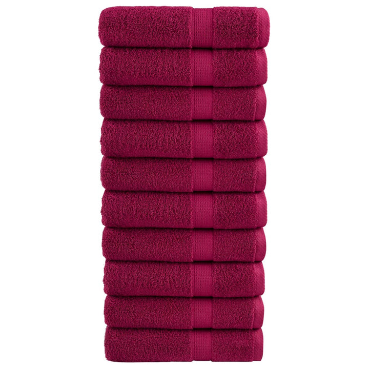 Serviettes De Sauna De Qualité Supérieure Solund 10Pcs Bordeaux Bordeaux 