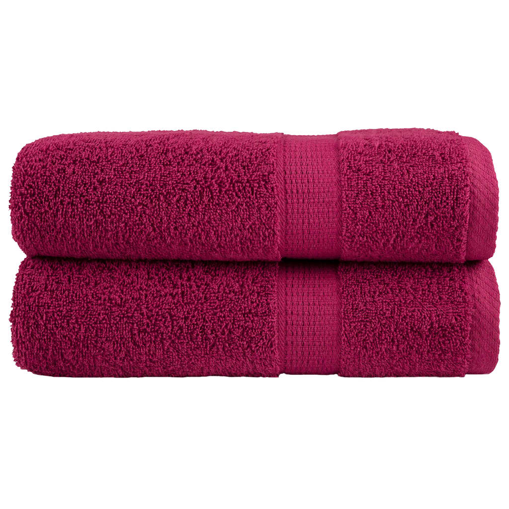 Serviettes De Sauna De Qualité Supérieure Solund 10Pcs Bordeaux Bordeaux 