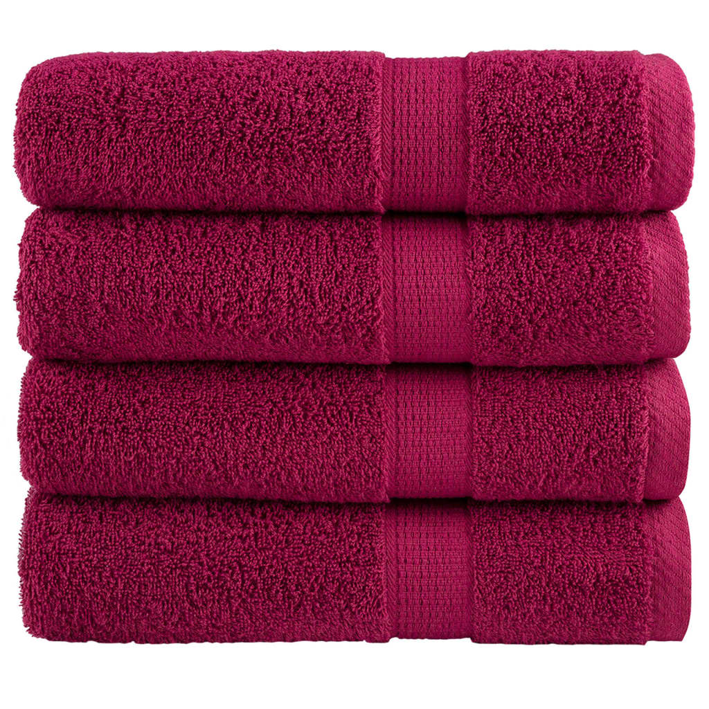 Serviettes De Sauna De Qualité Supérieure Solund 10Pcs Bordeaux Bordeaux 