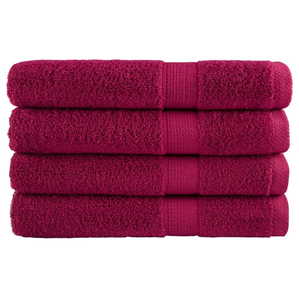 Serviettes De Sauna De Qualité Supérieure Solund 10Pcs Bordeaux Bordeaux 