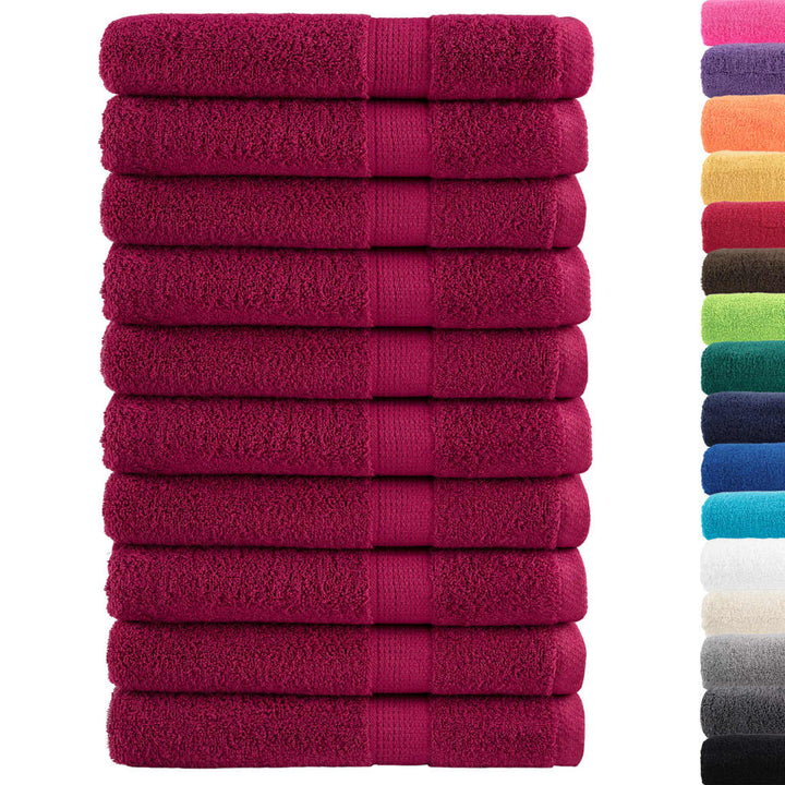 Serviettes De Sauna De Qualité Supérieure Solund 10Pcs Bordeaux Bordeaux 