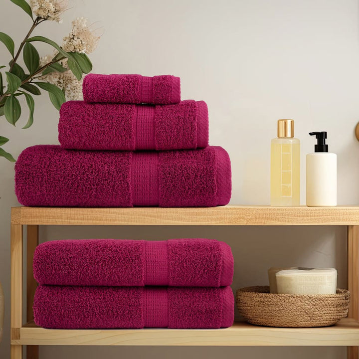 Serviettes De Sauna De Qualité Supérieure Solund 10Pcs Bordeaux Bordeaux 
