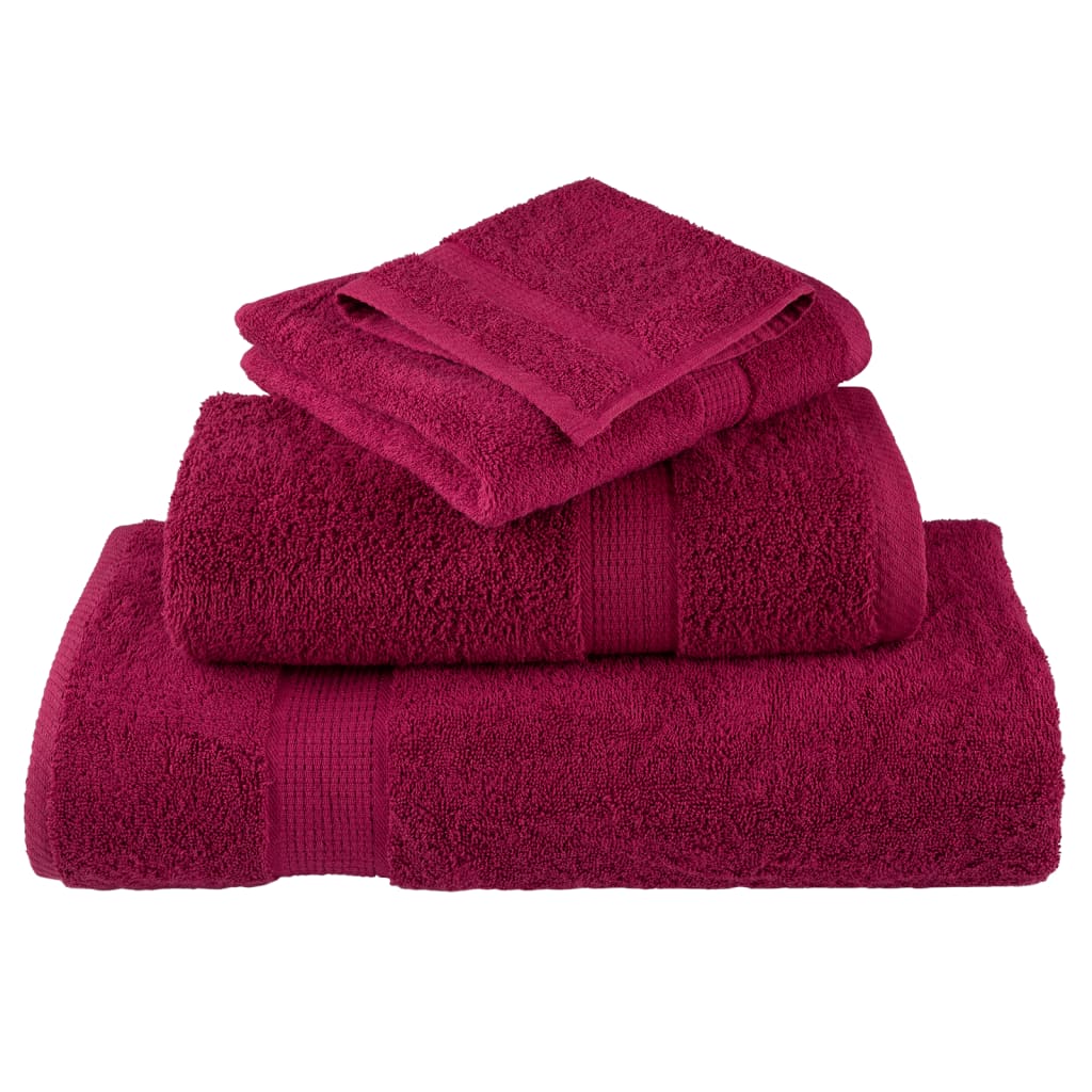 Serviettes De Sauna De Qualité Supérieure Solund 10Pcs Bordeaux Bordeaux 