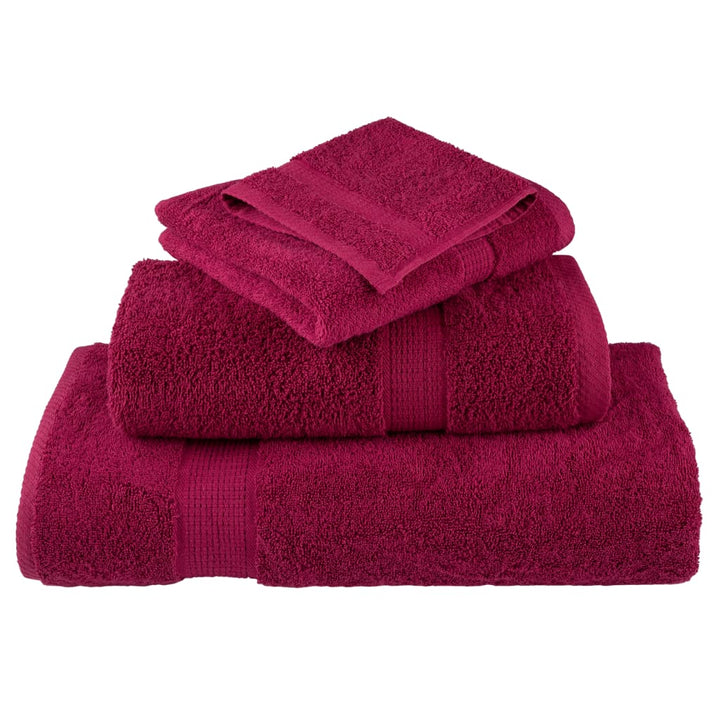 Serviettes De Sauna De Qualité Supérieure Solund 10Pcs Bordeaux Bordeaux 