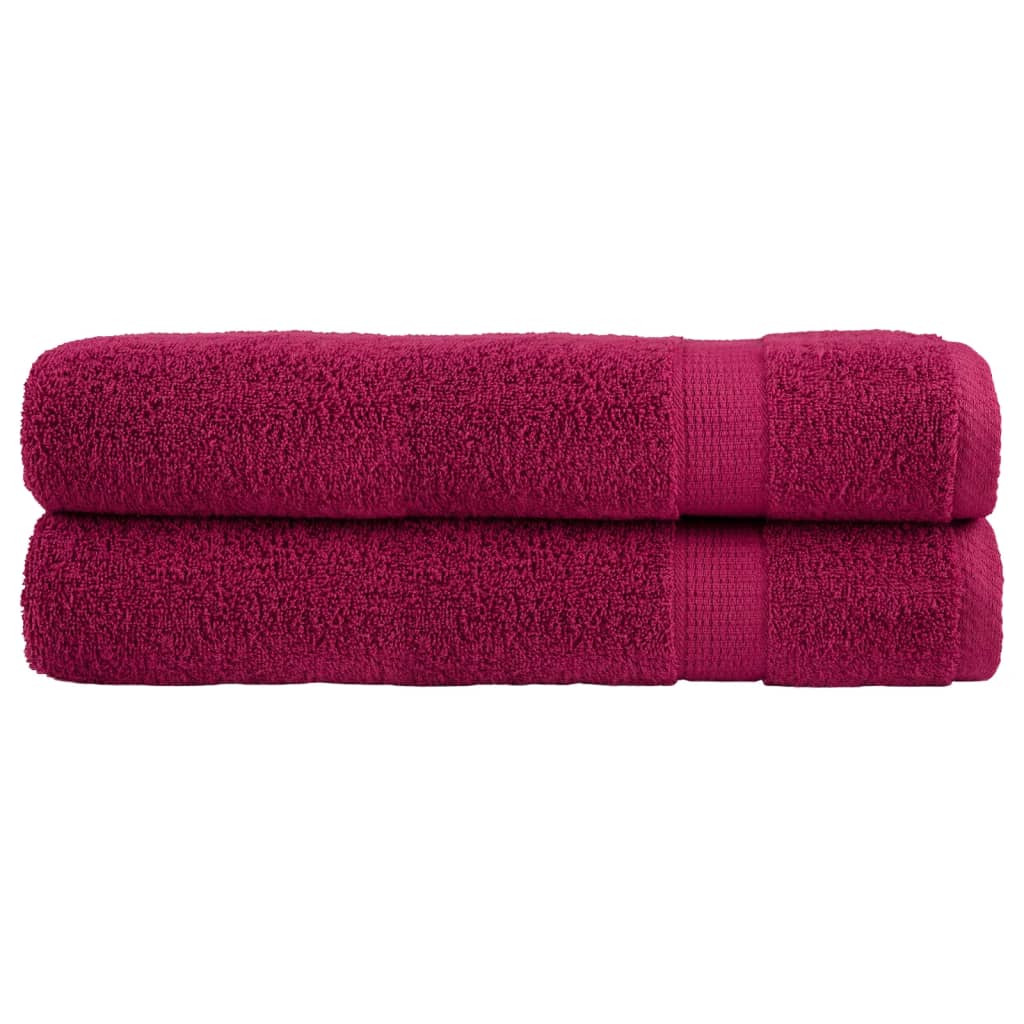 Serviettes De Sauna De Qualité Supérieure Solund 10Pcs Bordeaux Bordeaux 