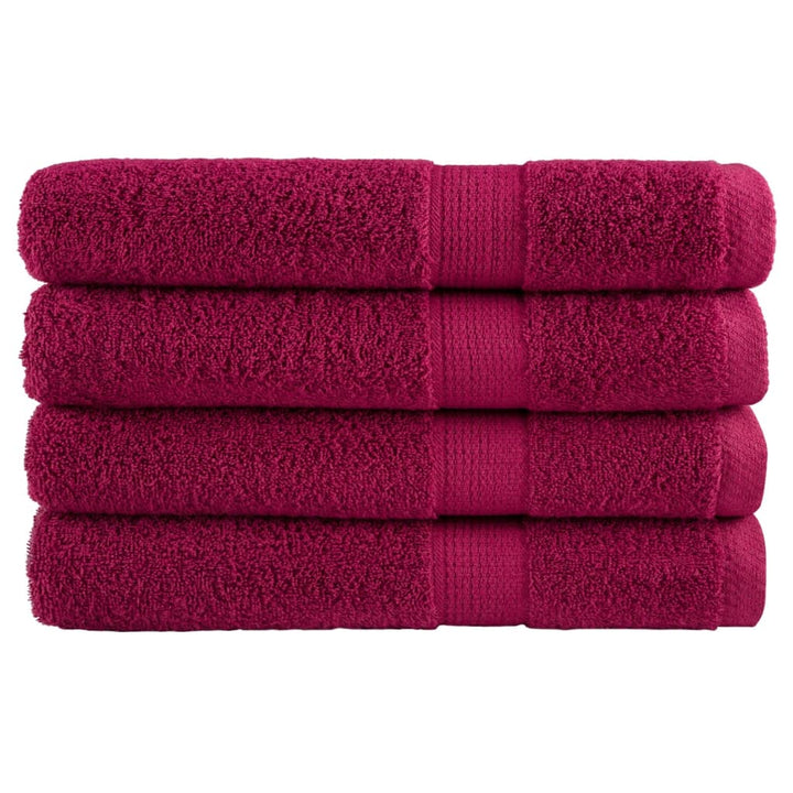 Serviettes De Sauna De Qualité Supérieure Solund 10Pcs Bordeaux Bordeaux 
