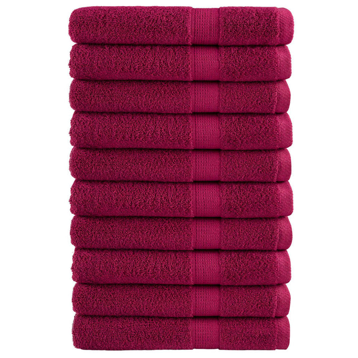 Serviettes De Sauna De Qualité Supérieure Solund 10Pcs Bordeaux Bordeaux 