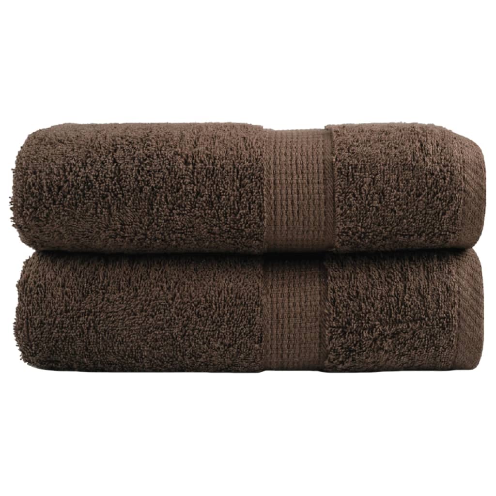 Serviettes De Bain De Qualité Supérieure Solund 10 Pcs Marron